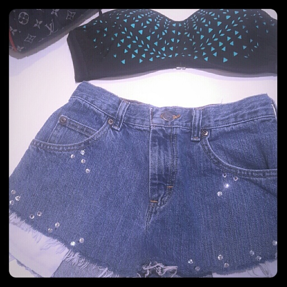 Girls high waisted Lee jean cutoffs - Picture 1 of 3