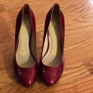 Brand new dark red Joan and David heels