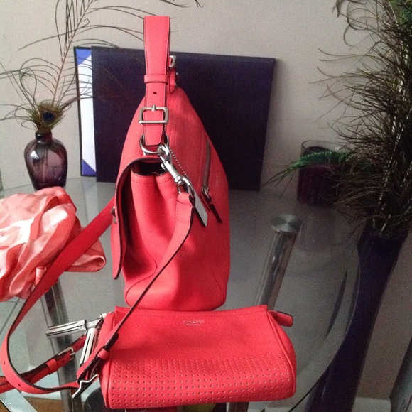 Coach Watermelon Purse, Wristlet Scarf Set - Picture 3 of 4