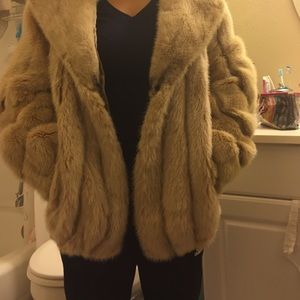 Real fur coat