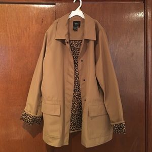 Tan Dennis basso trench coat. Water resistant