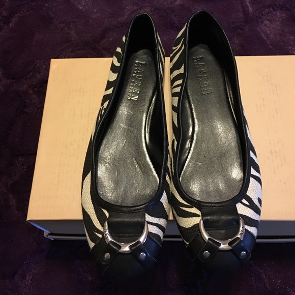 Ralph Lauren zebra flat shoes - Picture 3 of 4