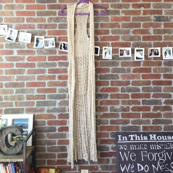 🚫SOLD🚫Free people sleeveless floor length cardi