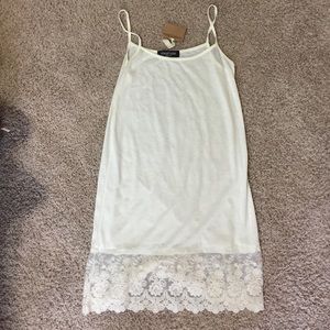 NWT cream lace slip