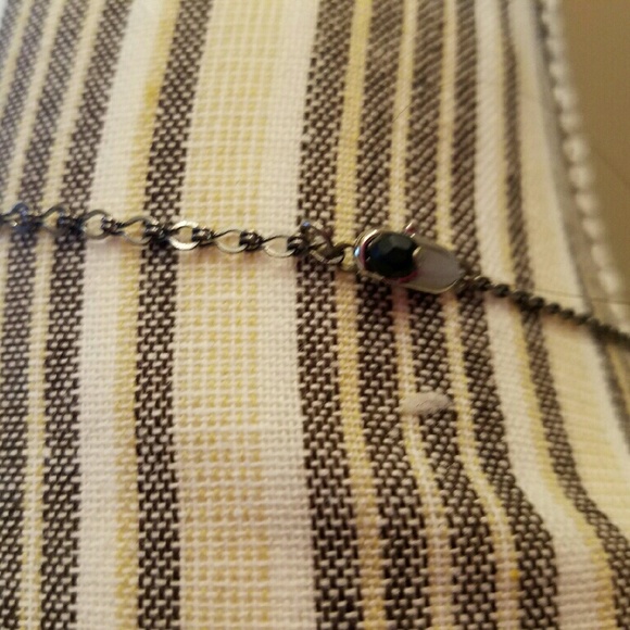 Black Crystal with Copper and Silver Tones Necklace - Picture 3 of 3