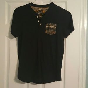 Men's Short Sleeve Pocket 3 Button Shirt
