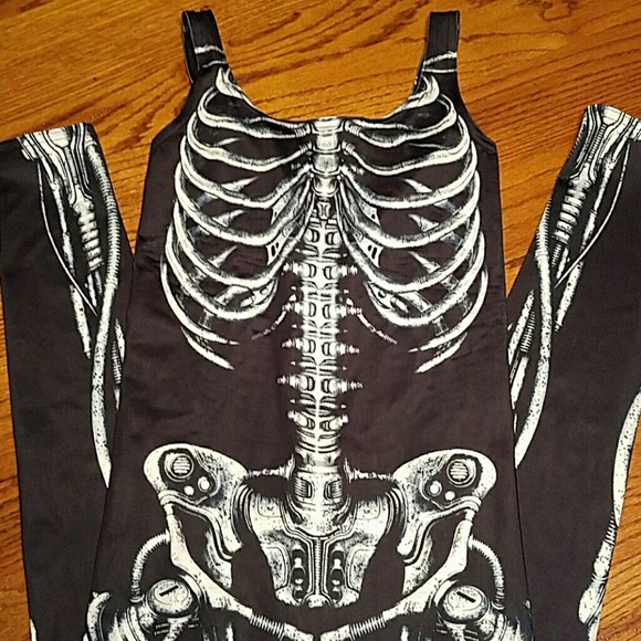 Blackmilk Bone Machine Catsuit