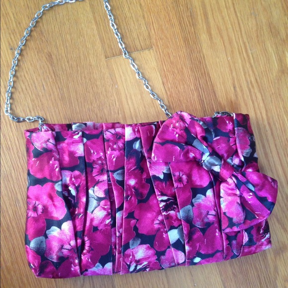 White House Black Market Pink floral purse.