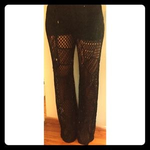 Lace Sheer Black Pants