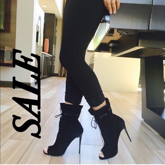 Tie High Cut Out Booties - Picture 3 of 4