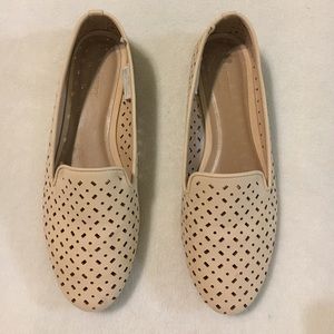 Old Navy Perforated Tan Smoking Flats