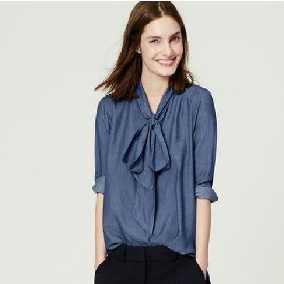 Loft chambray softened shirt small