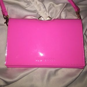 Ted Baker Pink Bow Top Leather Small Purse