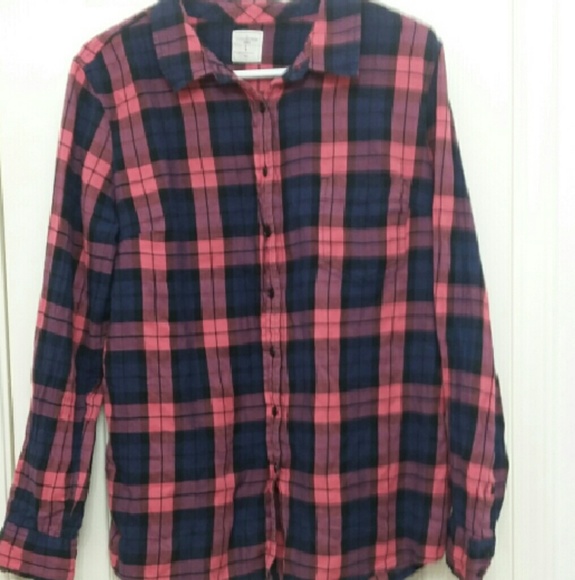 Plaid BF Fit Button Up