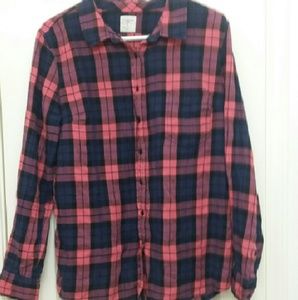 Plaid BF Fit Button Up