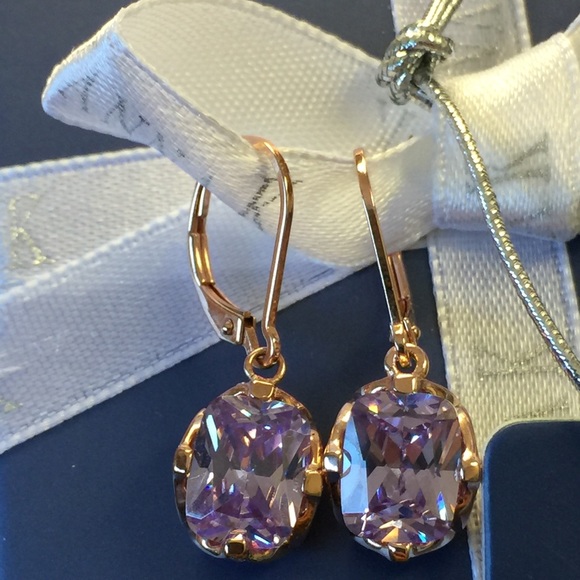 Vanna K Lavender Earrings 18k over Sterling Silver