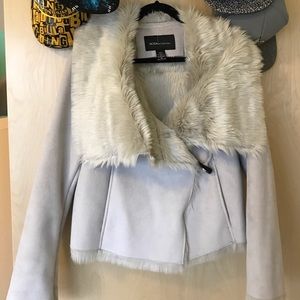 Faux fur suede jacket Size M NWOT