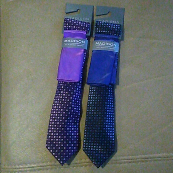 Pair of Madison Tie & Pocket Square Sets