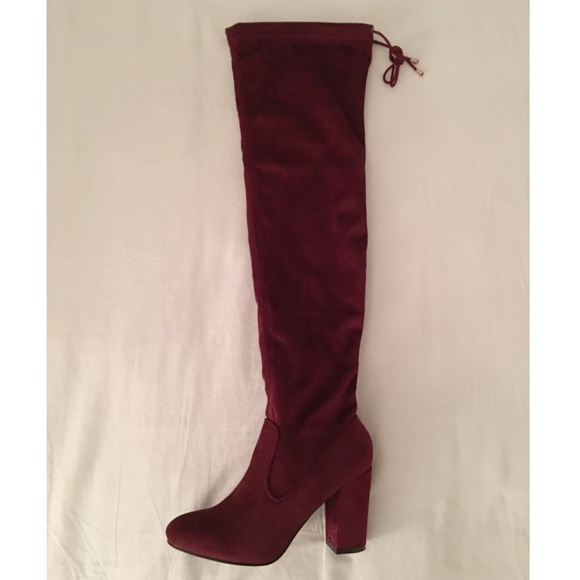 ❗️Last One 8.5❗️Wine Over The Knee Boots - Picture 3 of 4