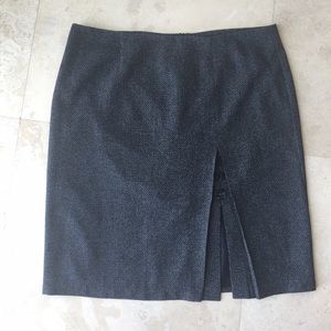Gray skirt.