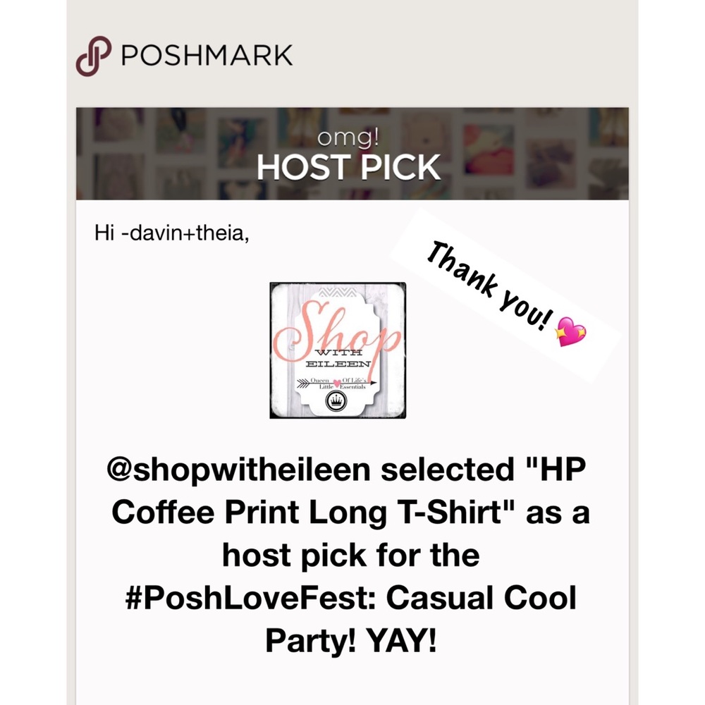 HP 4X 💖 Coffee Print Long T-Shirt - Picture 5 of 6