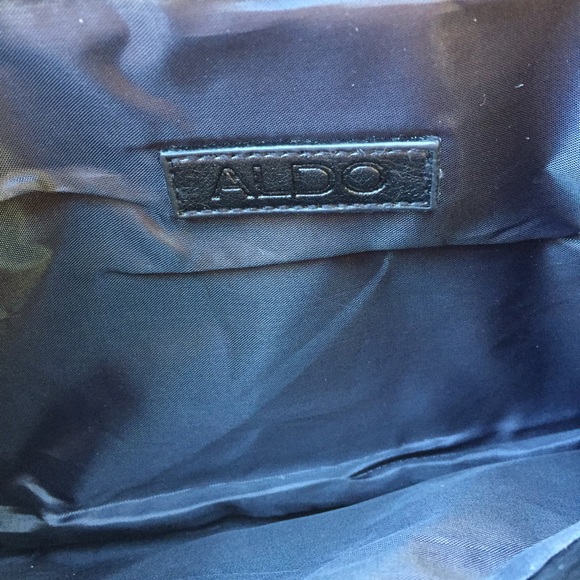 Aldo Black Snake Print Clutch - Picture 3 of 3