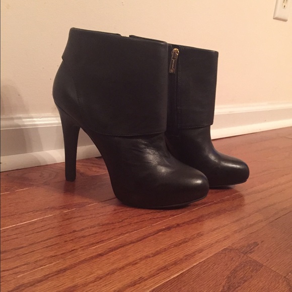 Jessica Simpson black leather booties