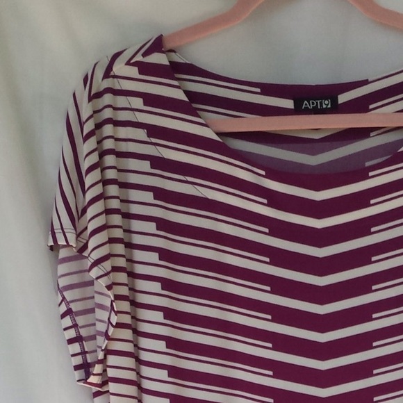 NWOT Dolman short sleeve striped stretch dress