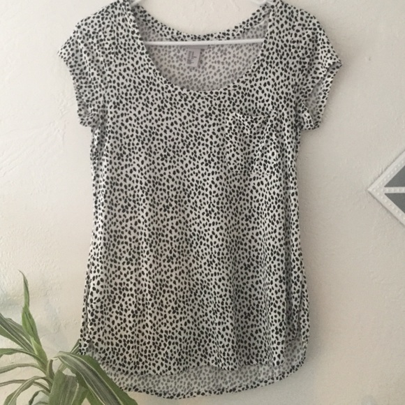 Speckled black and white pocket tee - Picture 1 of 3