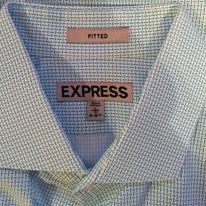 Men's Express Large Fitted Dress Shirt