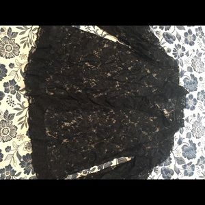 Black lace cardigan or jacket, large bell sleeves