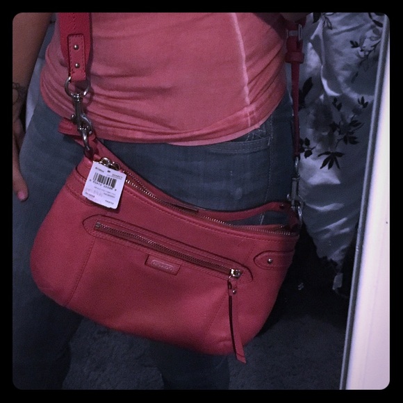 NWT CORAL COACH BAG