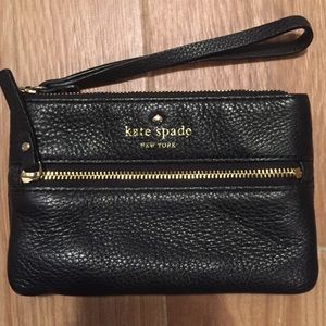 Kate Spade Black Leather Clutch