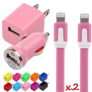 Pink iPhone Charging Kit for iPhone 5,5C,5S,6,6+