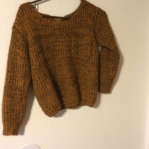 mustard Crop top sweater