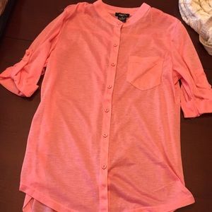 Light see through button up