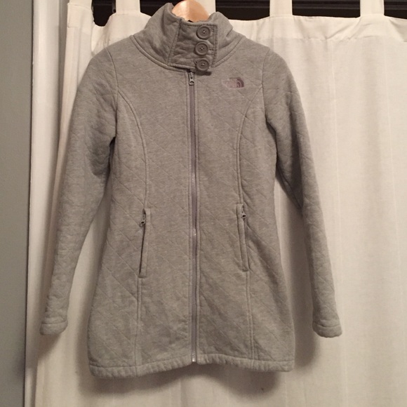 North face quilted fleece jacket