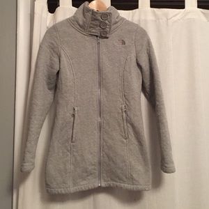 North face quilted fleece jacket
