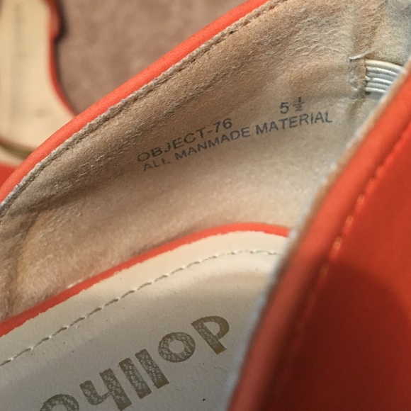 Size 5.5 orange Dollhouse flats - Picture 2 of 3