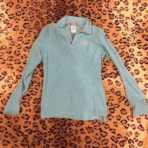 Turquoise North Face Pullover Fleece
