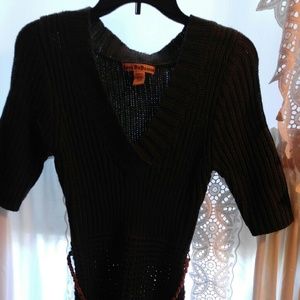 Woman's sweater dress with belt