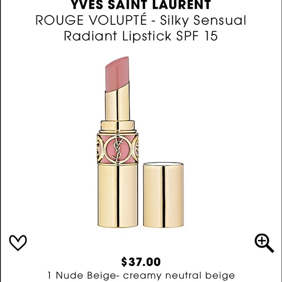 YSL ROUGE VOLUPTÉ Lipstick Shade 1 nude beige