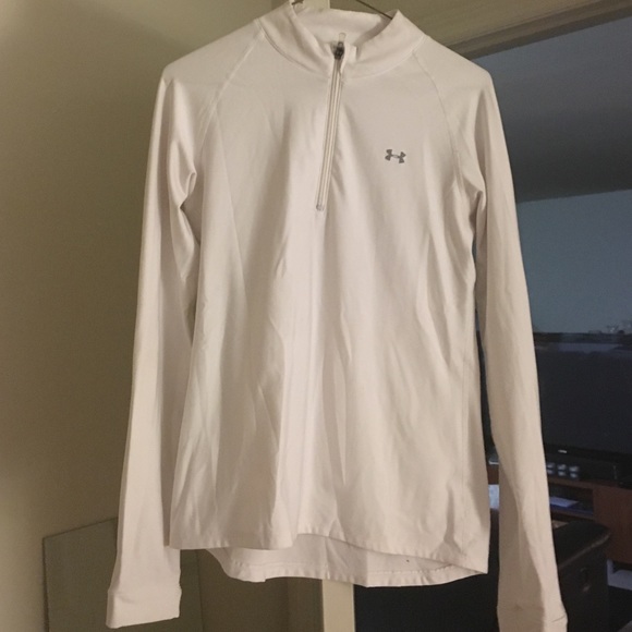 White Zip-Up Under Armour Cold Gear