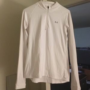 White Zip-Up Under Armour Cold Gear