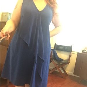 Cobalt Ruffle NWT Swing Dress