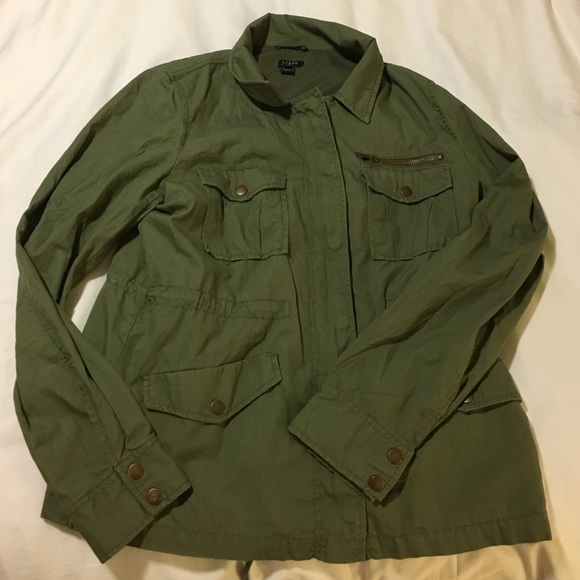 J.Crew Army Green utility jacket medium