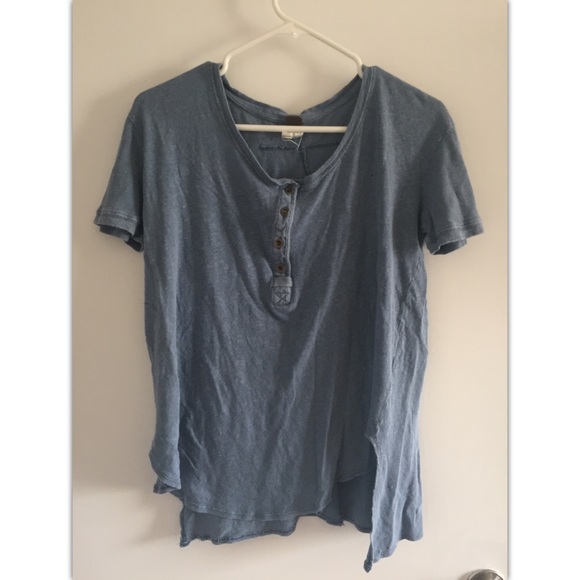 Free People short sleeve button shirt