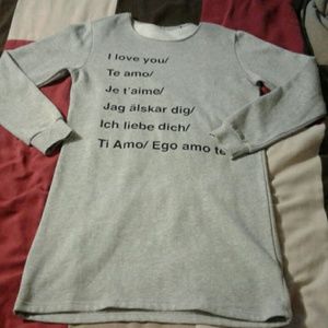 "I LOVE YOU" SWEATER DRESS