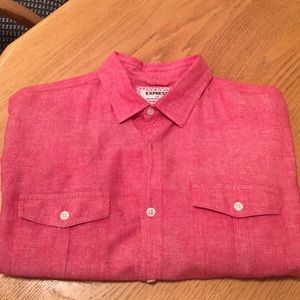 Men's L Express Red Dress Shirt