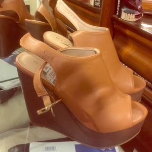 Cognac Wedge Heels